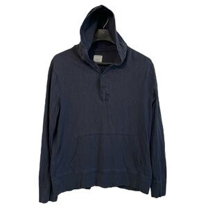 J. Crew men’s Size XL ringspun jersey blue lightweight hoodie. T-Shirt material.